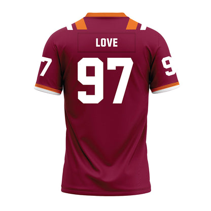 Virginia Tech - NCAA Football : John Love - Premium Football Jersey