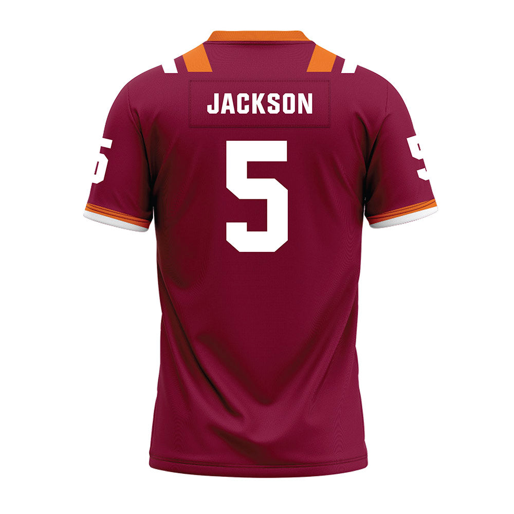 Virginia Tech - NCAA Football : Marlion Jackson - Premium Football Jersey-1