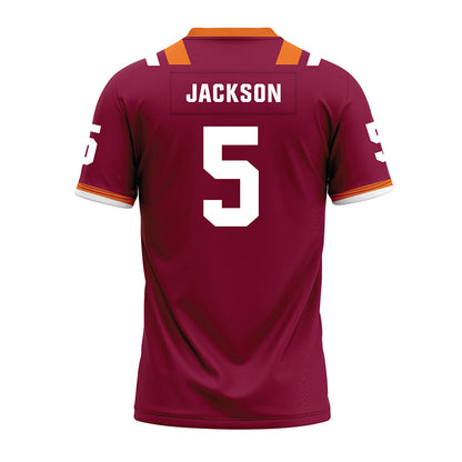 Virginia Tech - NCAA Football : Marlion Jackson - Premium Football Jersey-1