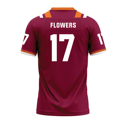 Virginia Tech - NCAA Football : Tyson Flowers - Premium Football Jersey-1