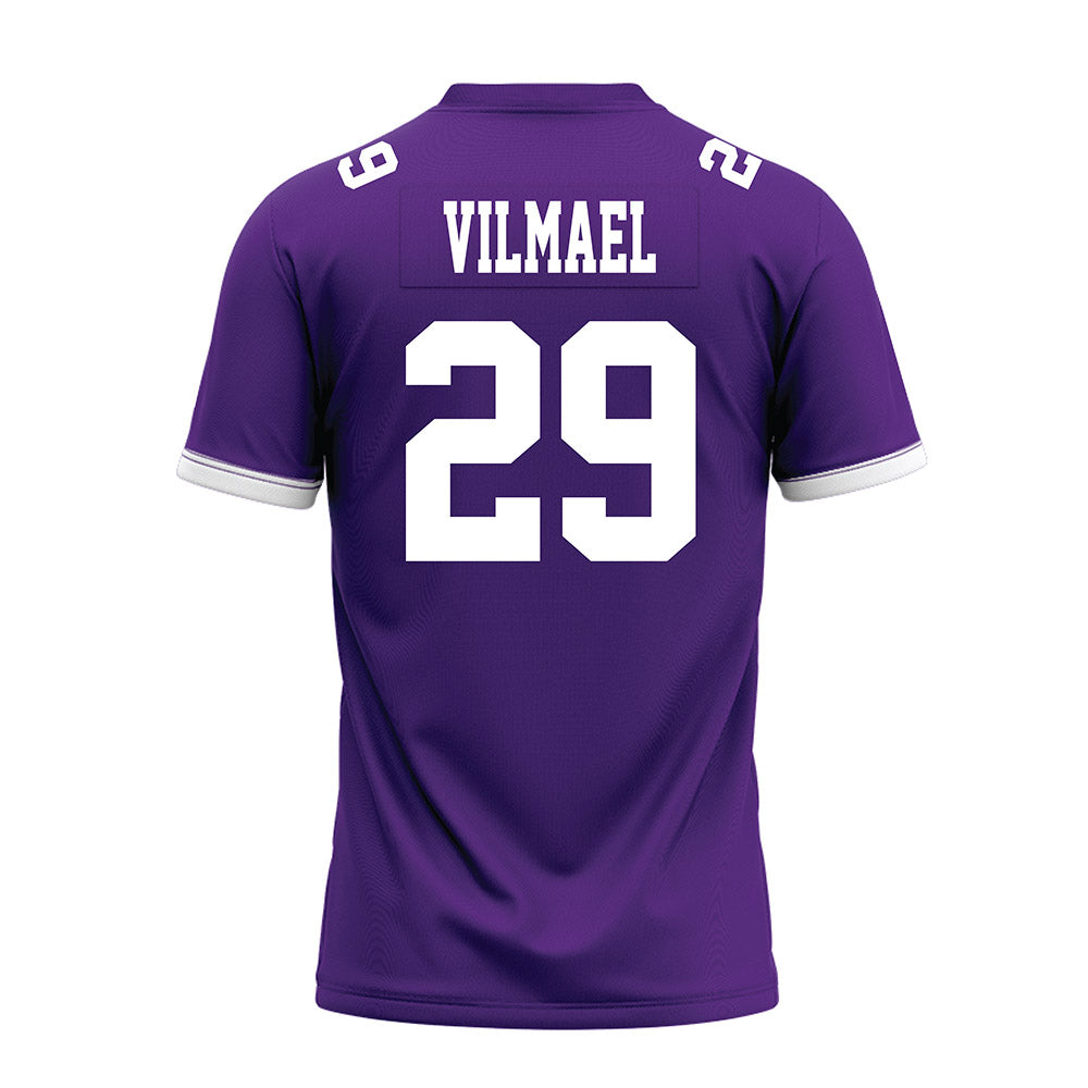 Kansas State - NCAA Football : Josiah Vilmael - Purple Premium Football Jersey-1