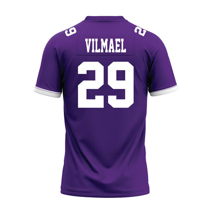 Kansas State - NCAA Football : Josiah Vilmael - Purple Premium Football Jersey-1