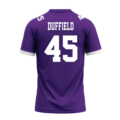 Kansas State - NCAA Football : Jaxson Duffield - Purple Premium Football Jersey-1