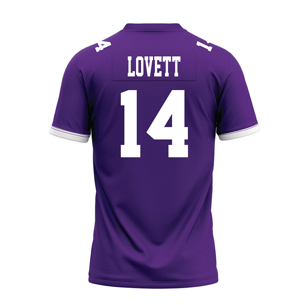 Kansas State - NCAA Football : Maxwell Lovett - Purple Premium Football Jersey-1