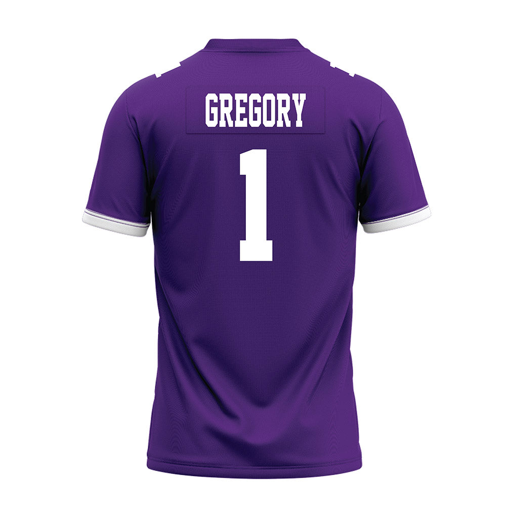 Kansas State - NCAA Football : Wendell Gregory - Purple Premium Football Jersey-1