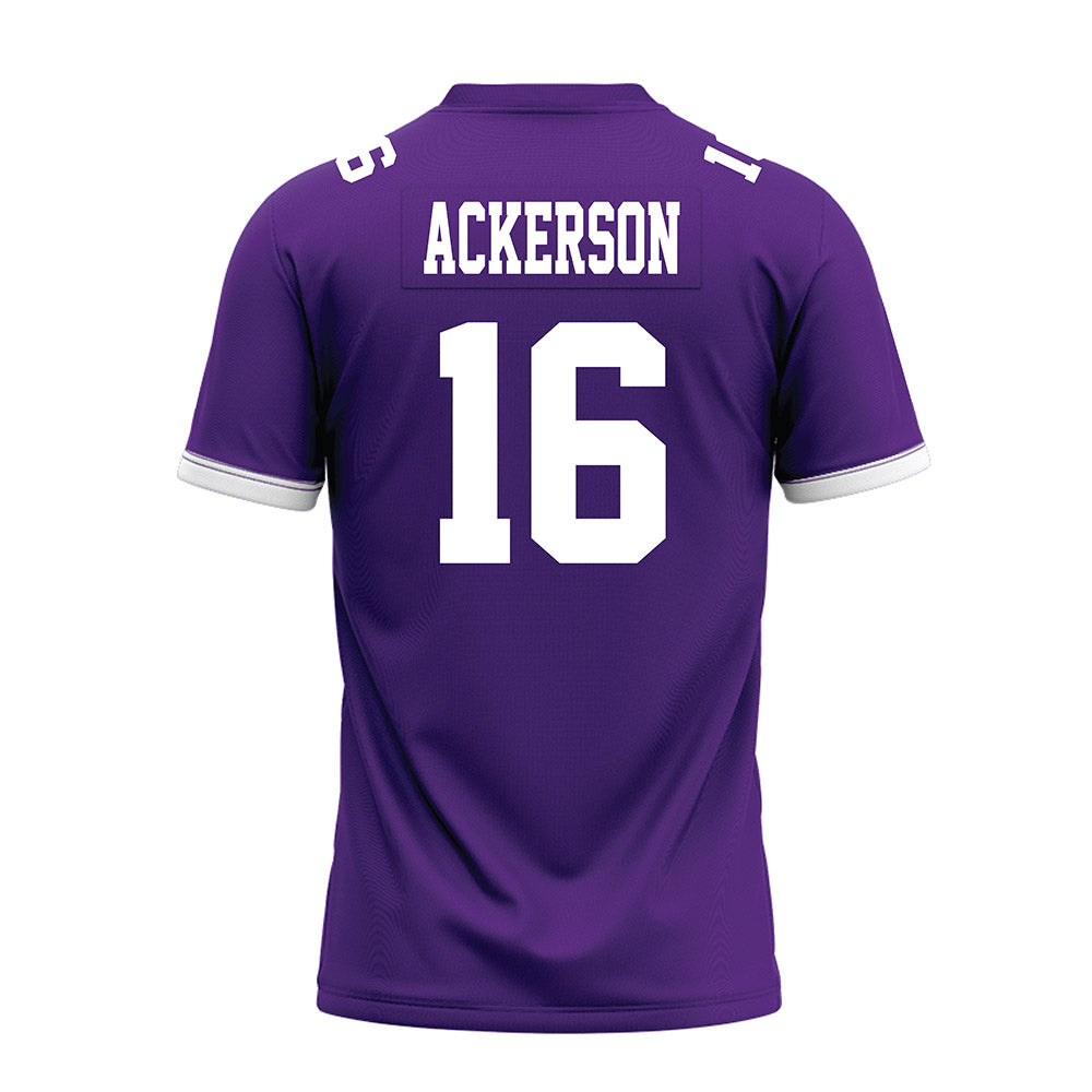 Kansas State - NCAA Football : Dj Ackerson - Purple Premium Football Jersey-1