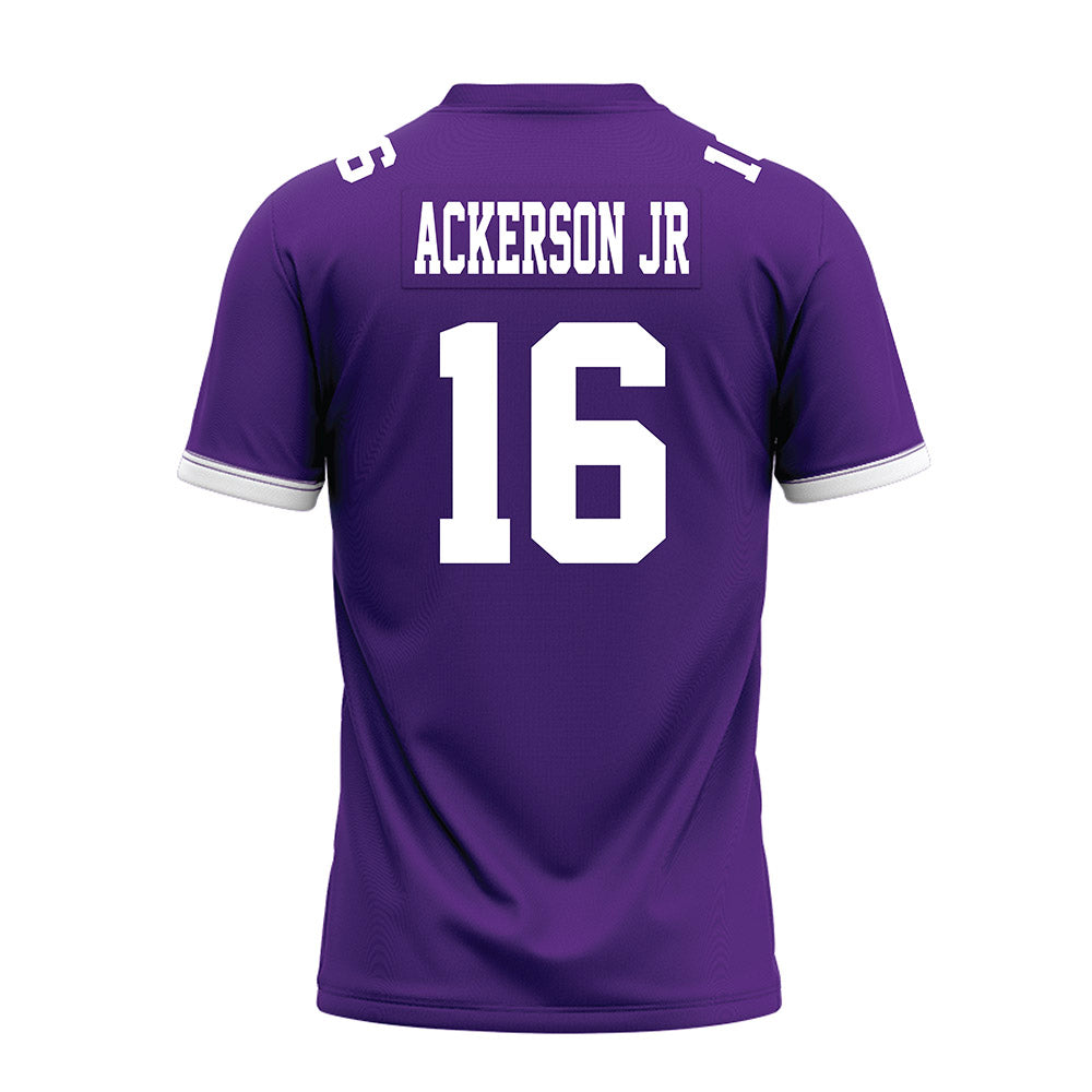 Kansas State - NCAA Football : Dj Ackerson Jr - Purple Premium Football Jersey-1