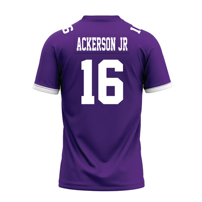 Kansas State - NCAA Football : Dj Ackerson Jr - Purple Premium Football Jersey-1