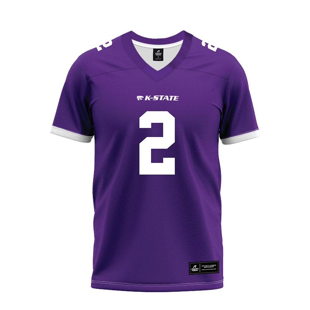 Kansas State - NCAA Football : Adrian Maddox - Purple Premium Football Jersey-0