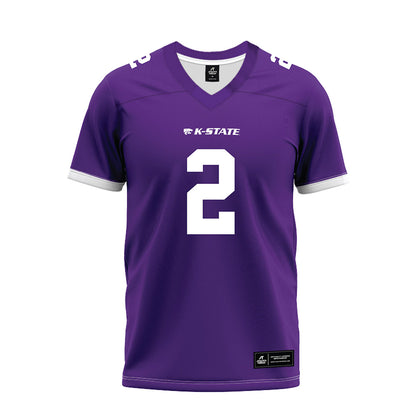 Kansas State - NCAA Football : Adrian Maddox - Purple Premium Football Jersey-0