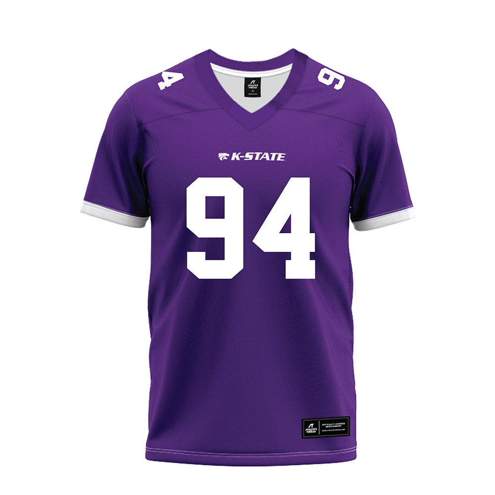 Kansas State - NCAA Football : Kingston Hall - Purple Premium Football Jersey-0