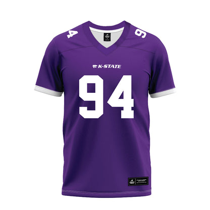 Kansas State - NCAA Football : Kingston Hall - Purple Premium Football Jersey-0