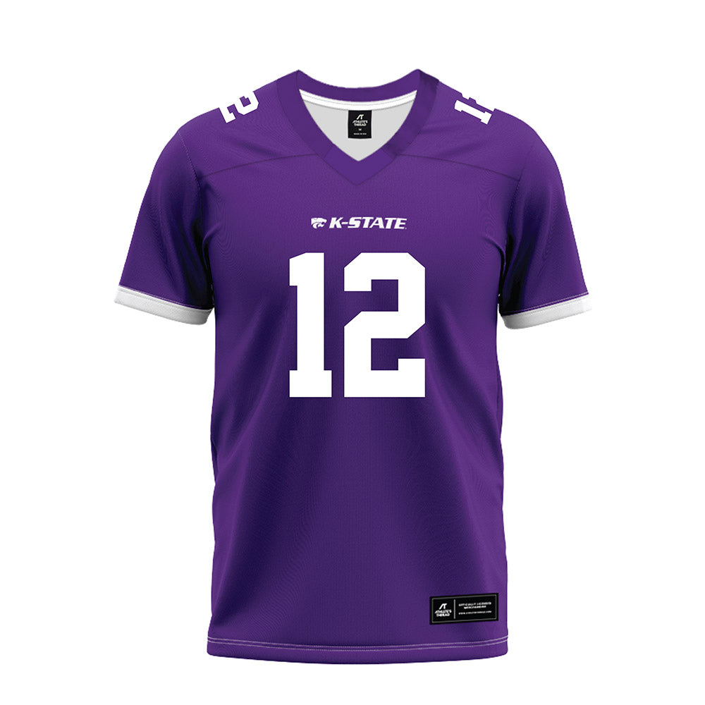 Kansas State - NCAA Football : Jaron Tibbs - Purple Premium Football Jersey-0