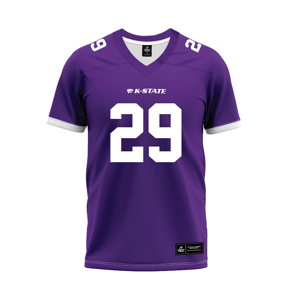 Kansas State - NCAA Football : Dylan Davidson - Purple Premium Football Jersey-0