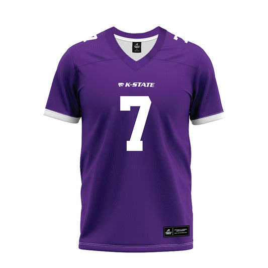 Kansas State - NCAA Football : Kaleb Patterson - Purple Premium Football Jersey-0