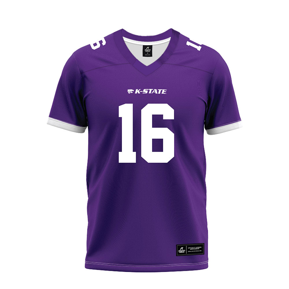 Kansas State - NCAA Football : Dj Ackerson - Purple Premium Football Jersey-0