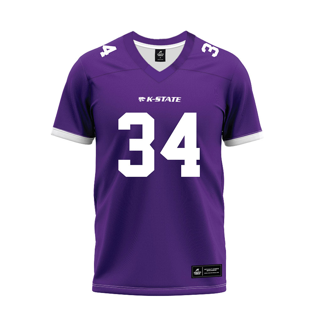 Kansas State - NCAA Football : Nick McClellan - Purple Premium Football Jersey-0