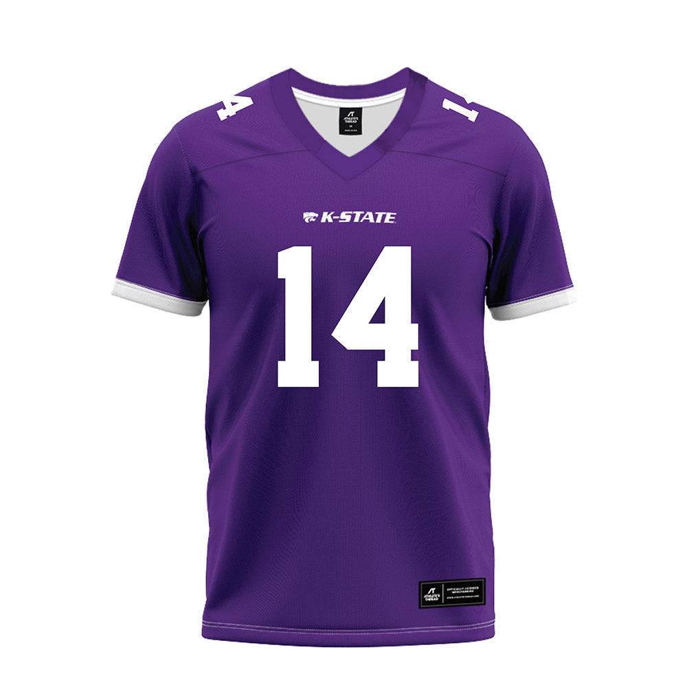 Kansas State - NCAA Football : Maxwell Lovett - Purple Premium Football Jersey-0