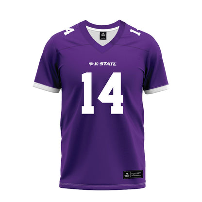 Kansas State - NCAA Football : Maxwell Lovett - Purple Premium Football Jersey-0