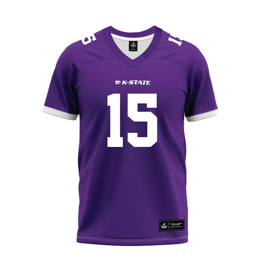 Kansas State - NCAA Football : Derrick Salley Jr - Purple Premium Football Jersey-0