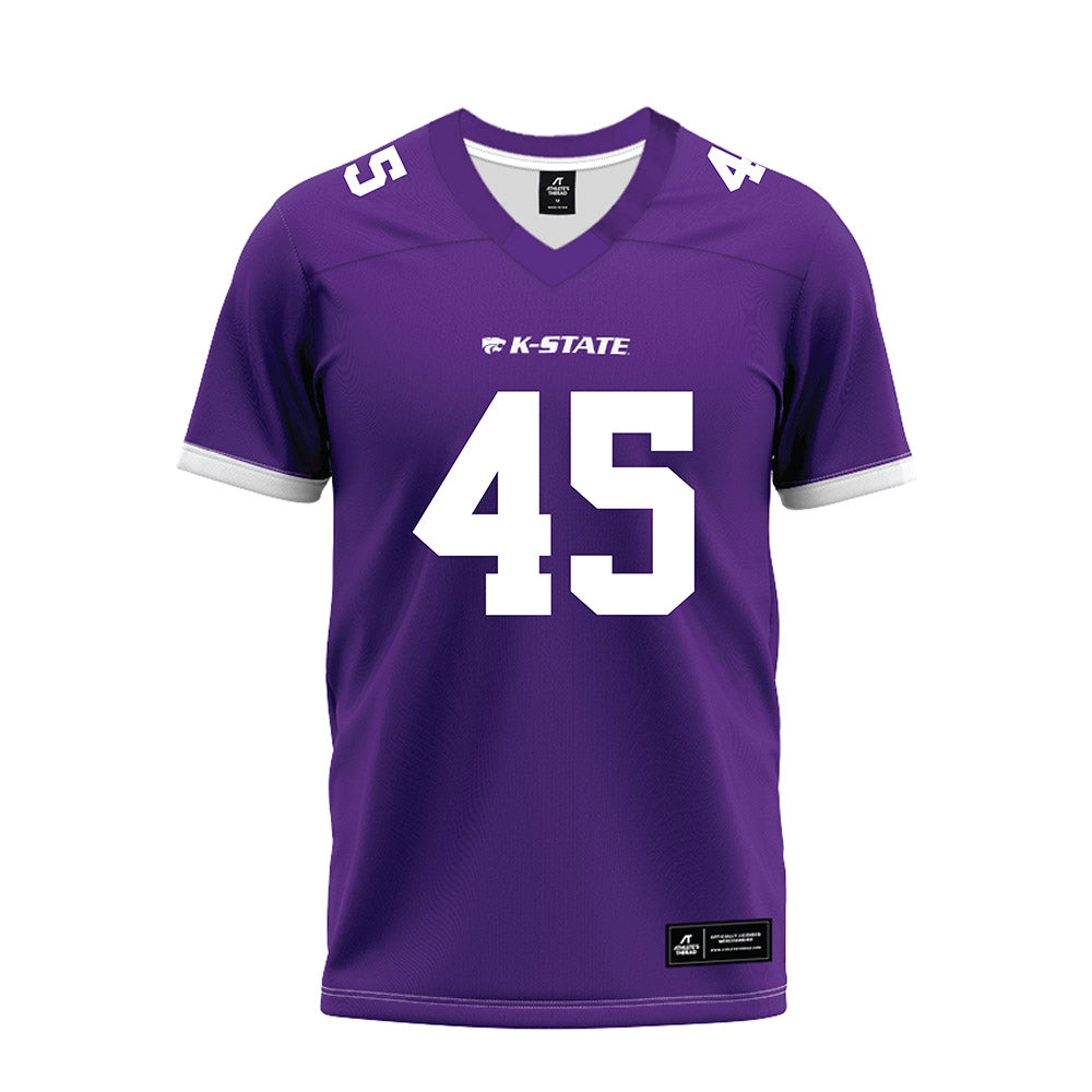 Kansas State - NCAA Football : Jaxson Duffield - Purple Premium Football Jersey-0