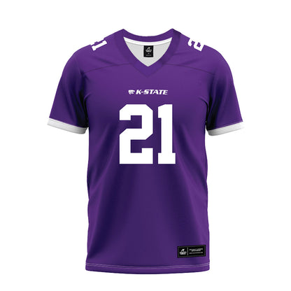 Kansas State - NCAA Football : LJ McGhee - Purple Premium Football Jersey-0