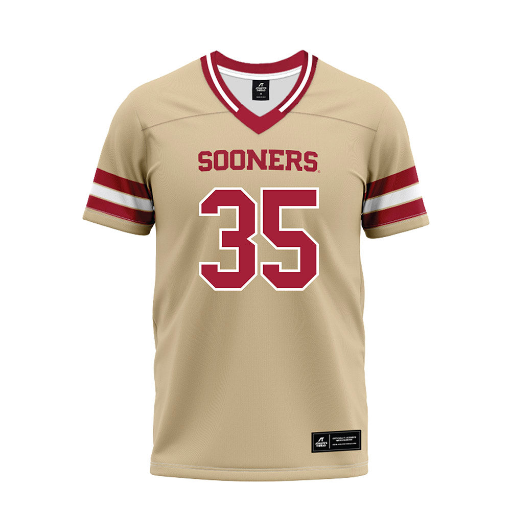 Oklahoma - NCAA Football : Liam Evans - Premium Football Jersey-0
