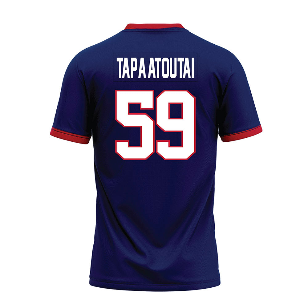 Arizona - NCAA Football : Rhino Tapa'atoutai - Blue Premium Football Jersey-1