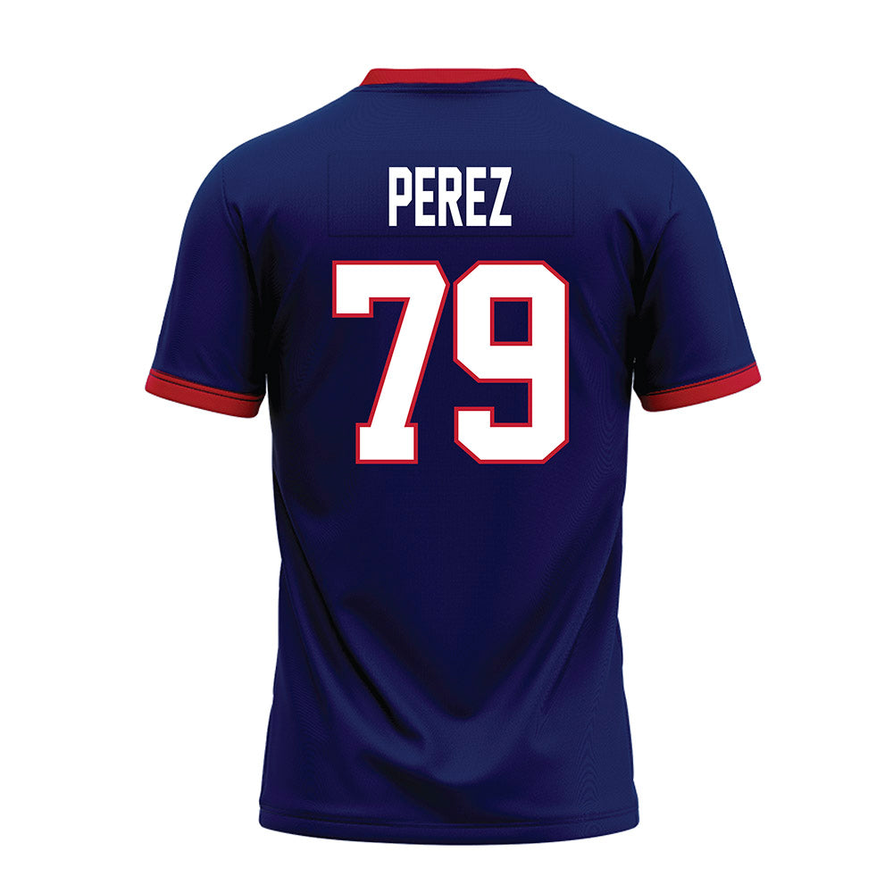 Arizona - NCAA Football : Isaac Perez - Blue Premium Football Jersey-1