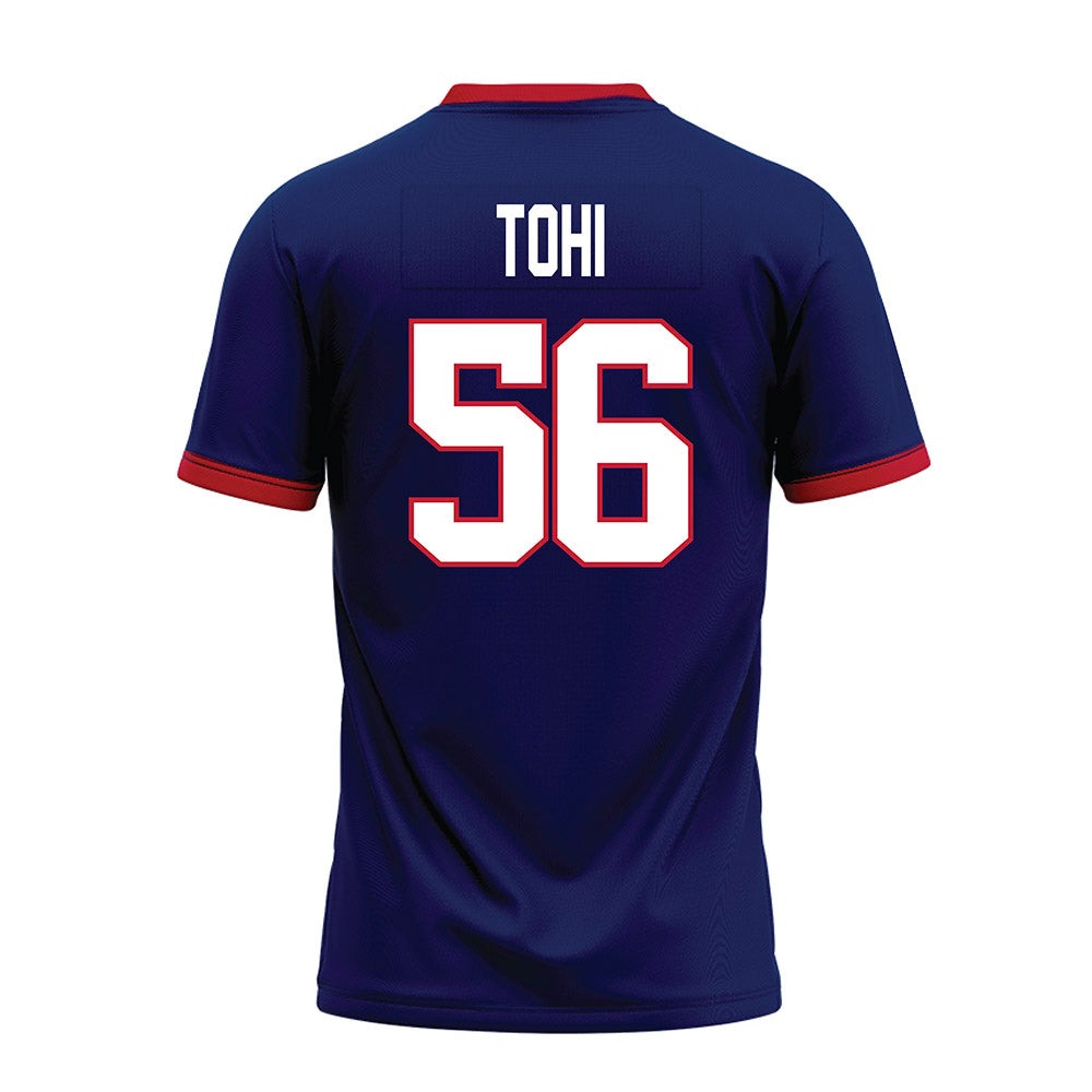 Arizona - NCAA Football : Sione Tohi - Blue Premium Football Jersey-1