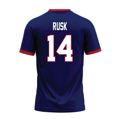 Arizona - NCAA Football : Cole Rusk - Blue Premium Football Jersey-1