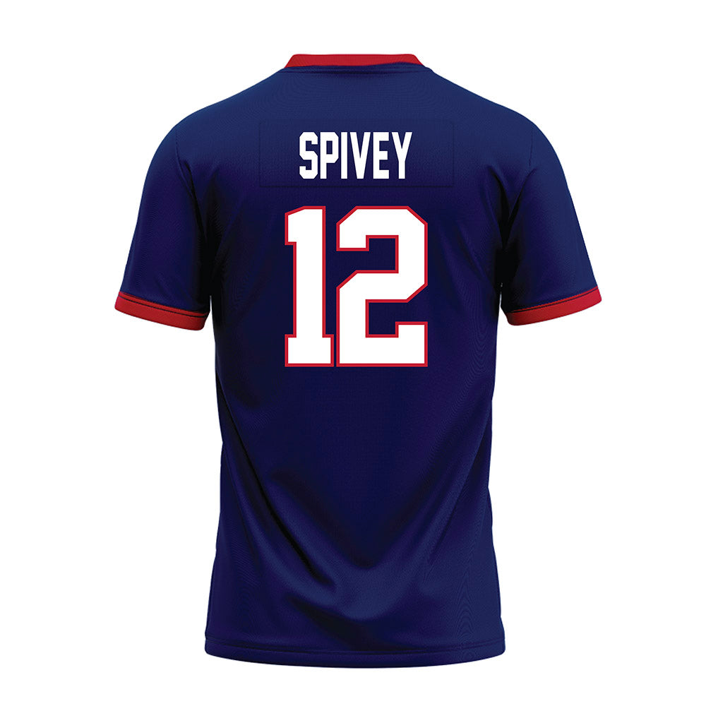 Arizona - NCAA Football : Tre Spivey - Blue Premium Football Jersey-1