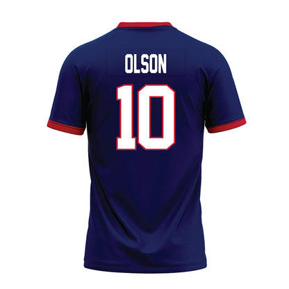 Arizona - NCAA Football : Quinn Olson - Blue Premium Football Jersey
