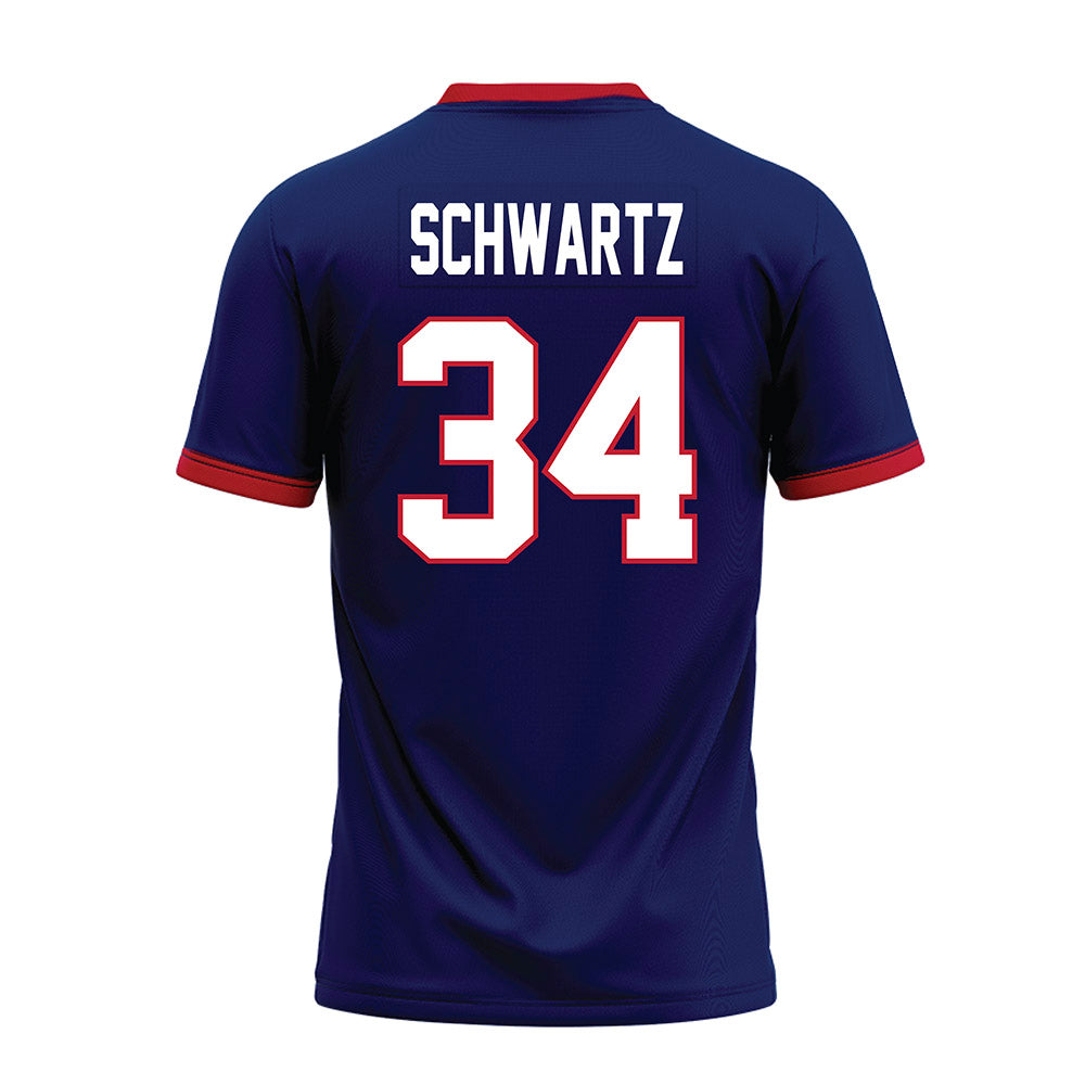 Arizona - NCAA Football : Carter Schwartz - Blue Premium Football Jersey-1