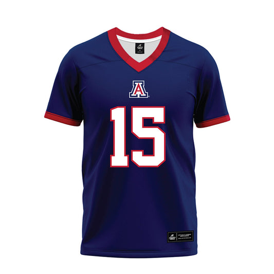 Arizona - NCAA Football : Malcolm Hartzog Jr - Blue Premium Football Jersey-0