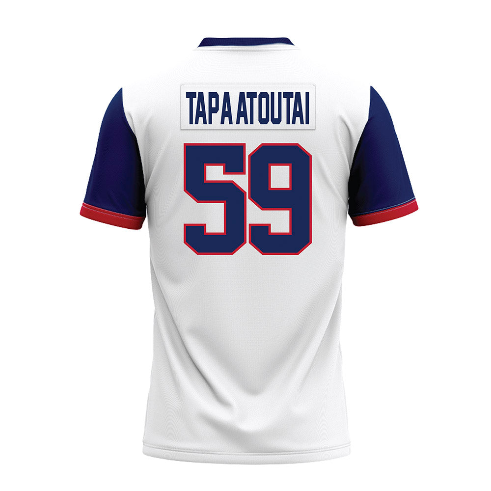 Arizona - NCAA Football : Rhino Tapa'atoutai - White Premium Football Jersey-1