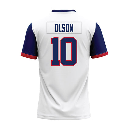 Arizona - NCAA Football : Quinn Olson - White Premium Football Jersey
