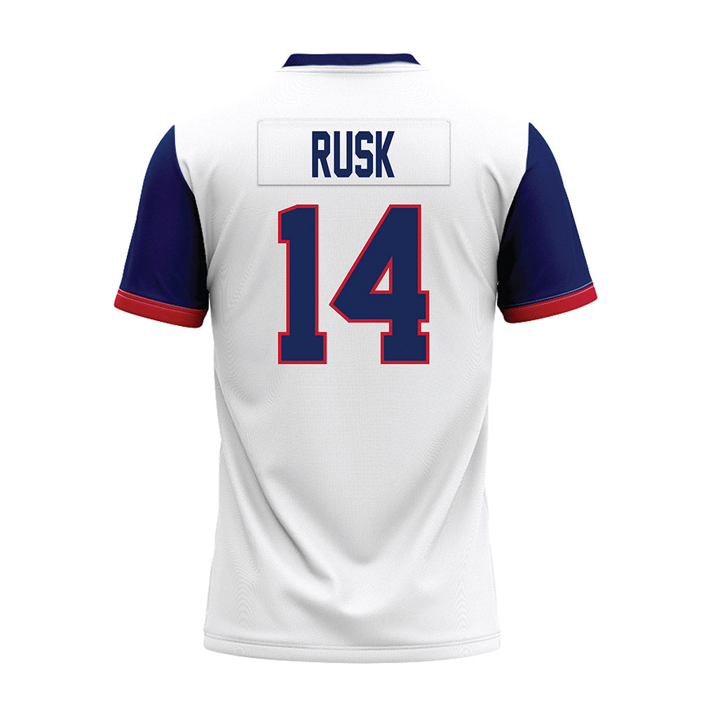 Arizona - NCAA Football : Cole Rusk - White Premium Football Jersey-1
