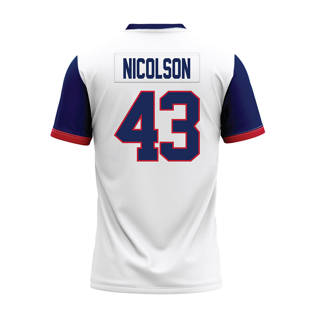 Arizona - NCAA Football : Drew Nicolson - White Premium Football Jersey-1