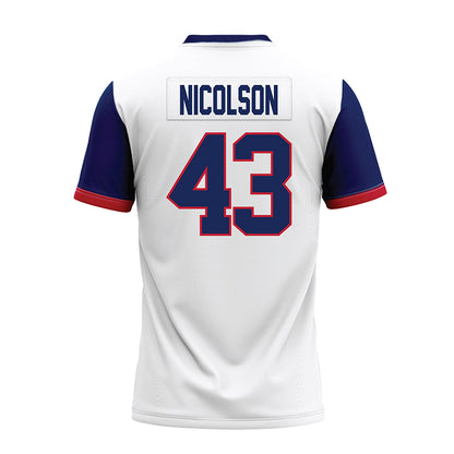 Arizona - NCAA Football : Drew Nicolson - White Premium Football Jersey-1