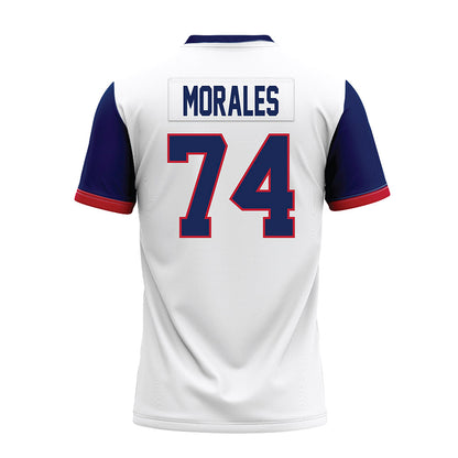 Arizona - NCAA Football : Justin Morales - White Premium Football Jersey-1
