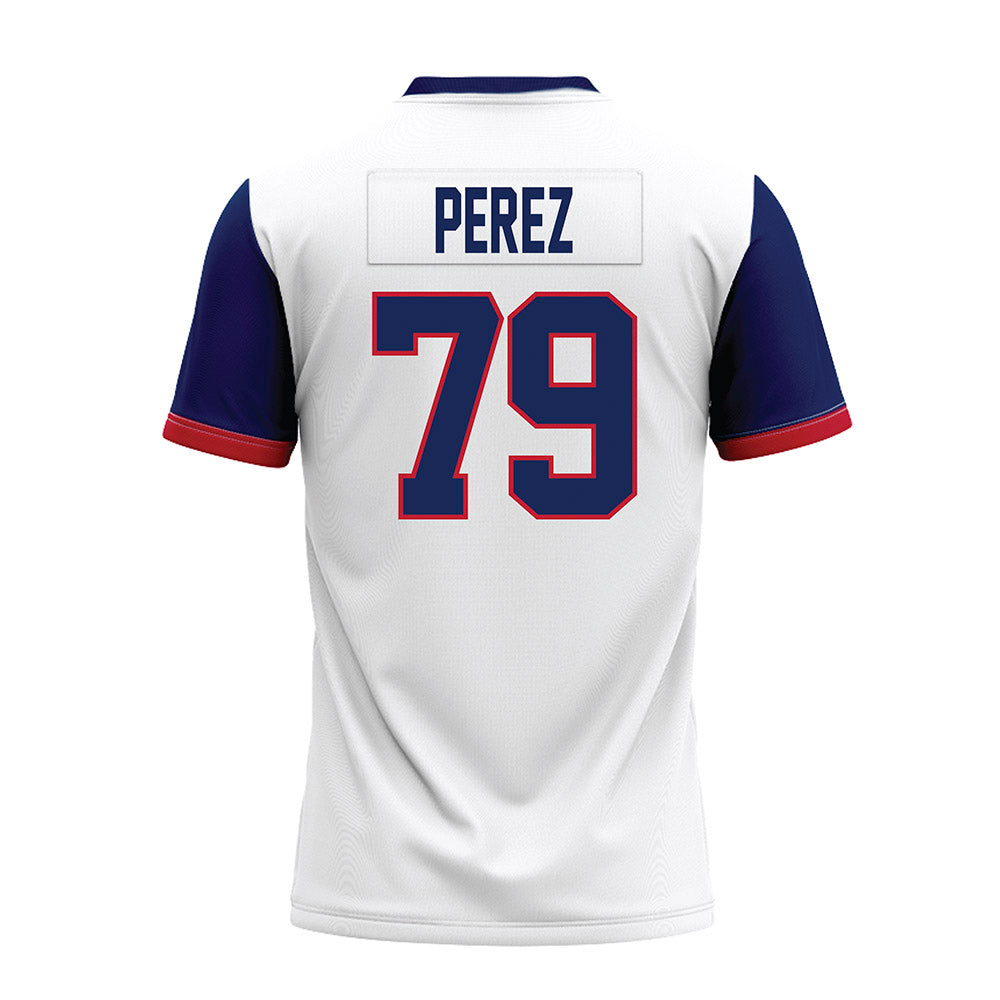 Arizona - NCAA Football : Isaac Perez - White Premium Football Jersey-1