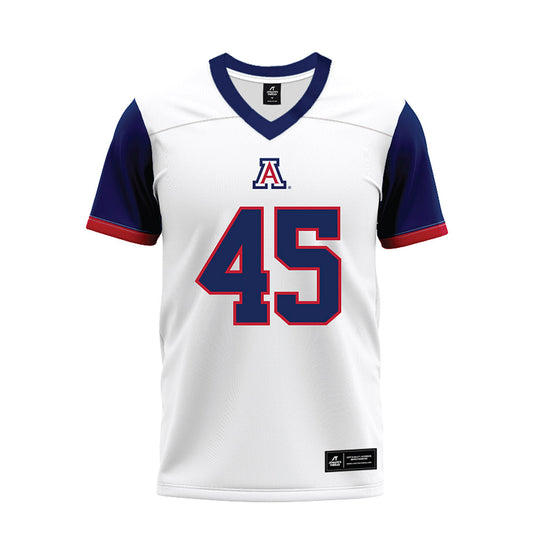 Arizona - NCAA Football : Victory Johnson - White Premium Football Jersey-0