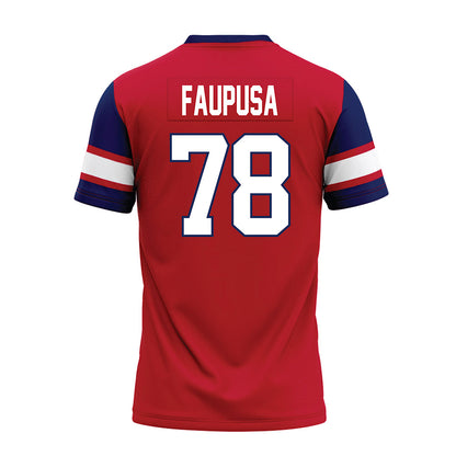 Arizona - NCAA Football : Manoah Faupusa - Red Premium Football Jersey-1