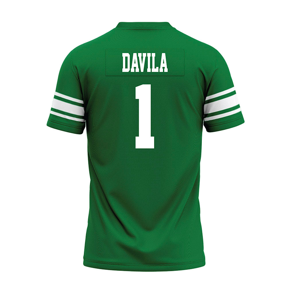 North Texas - NCAA Football : Keshawn Davila - Green Premium Football Jersey-1