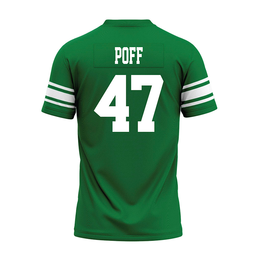 North Texas - NCAA Football : Jacob Poff - Green Premium Football Jersey-1