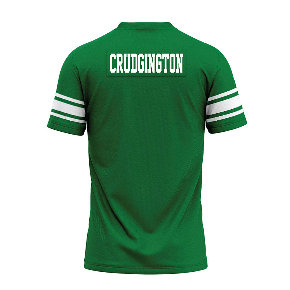 North Texas - NCAA Football : Luke Crudgington - Green Premium Football Jersey-1