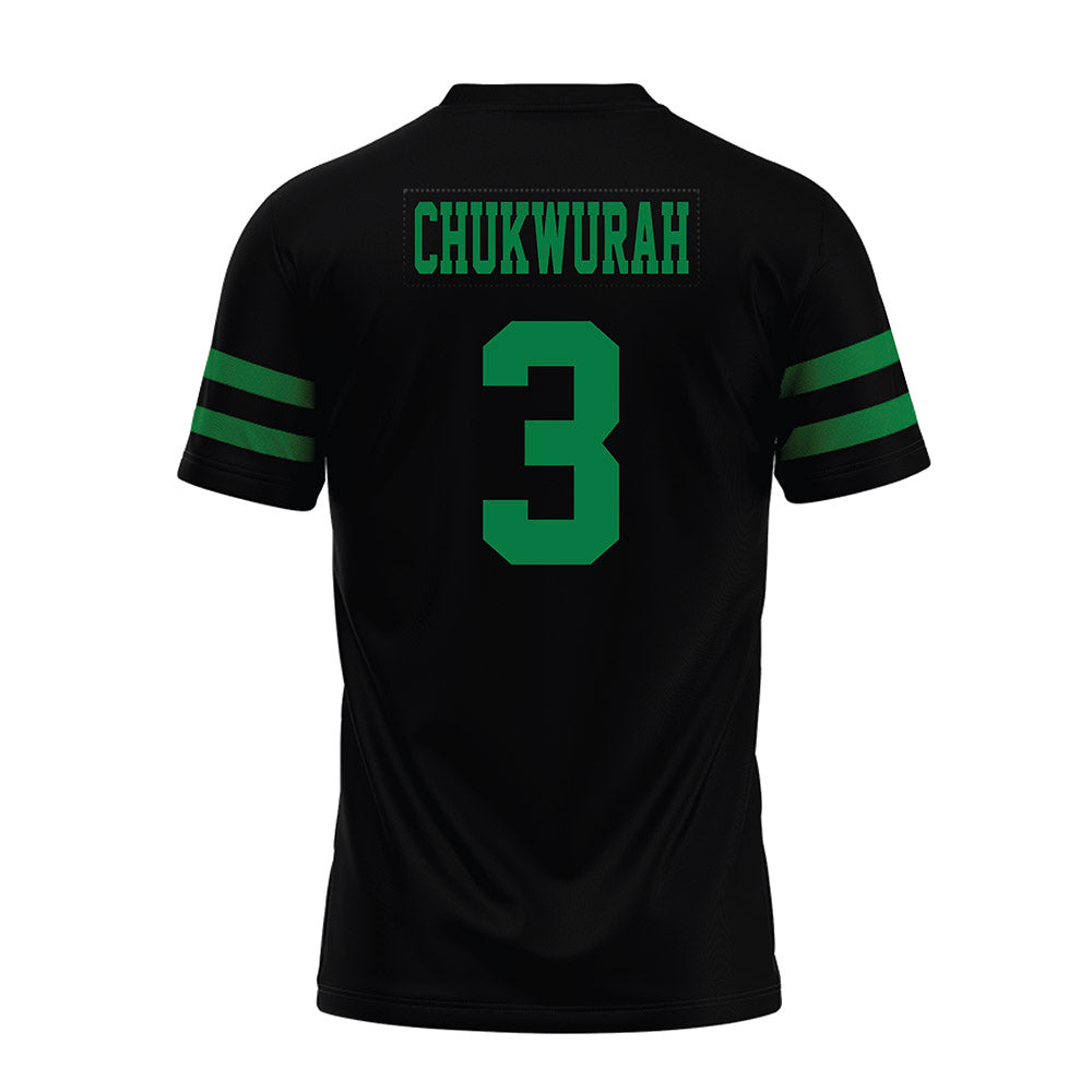 North Texas - NCAA Football : TJ Chukwurah - Black Premium Football Jersey-1