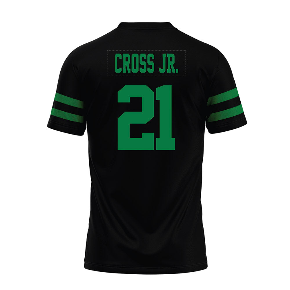 North Texas - NCAA Football : Jason Cross Jr. - Black Premium Football Jersey-1