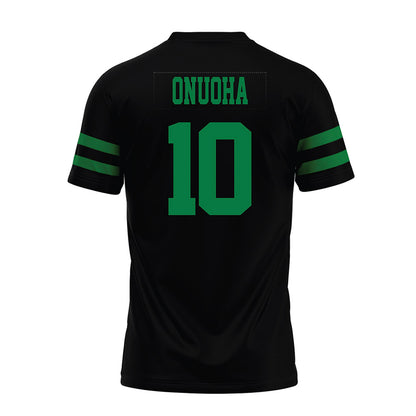 North Texas - NCAA Football : David Onuoha - Black Premium Football Jersey-1